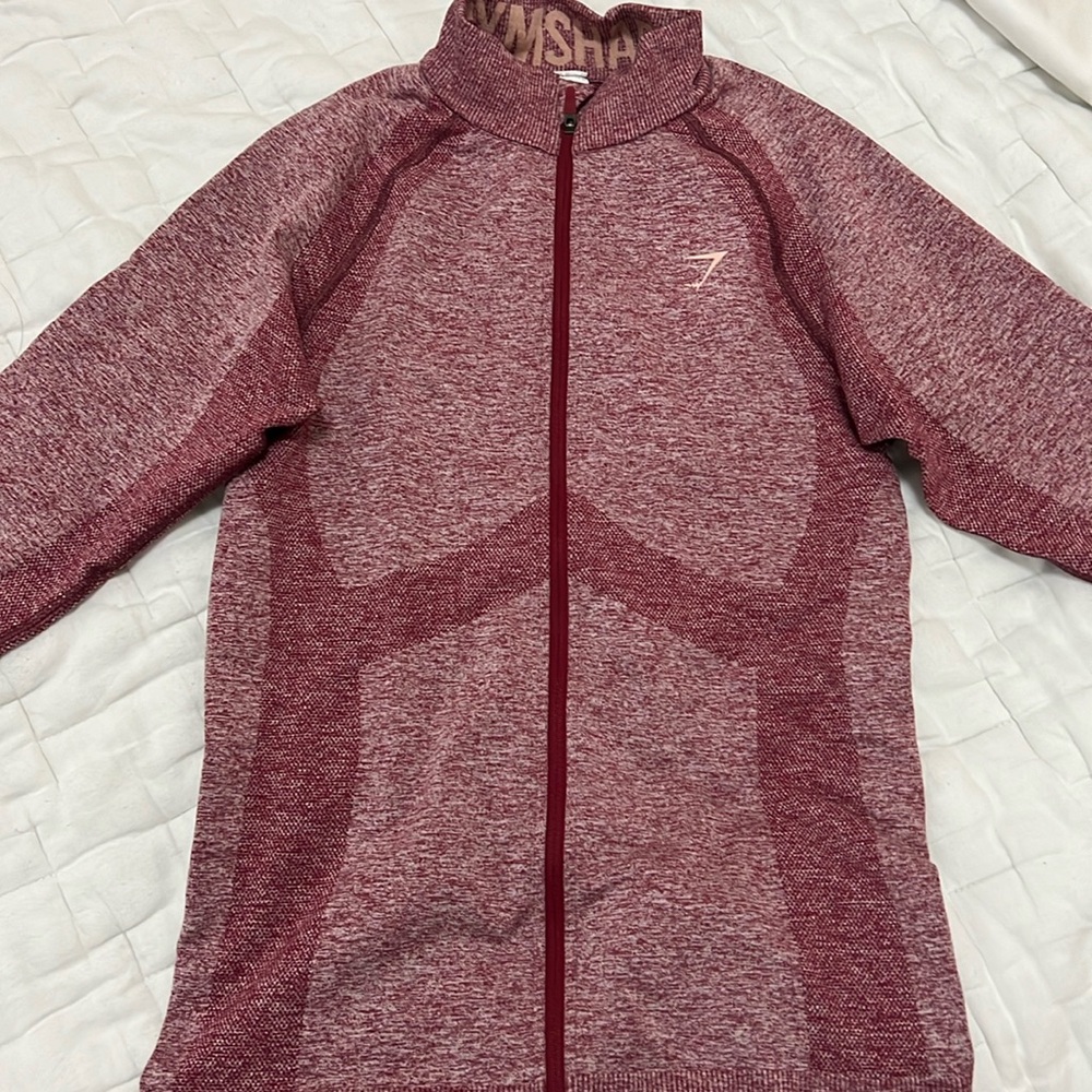 gymshark red zip up
